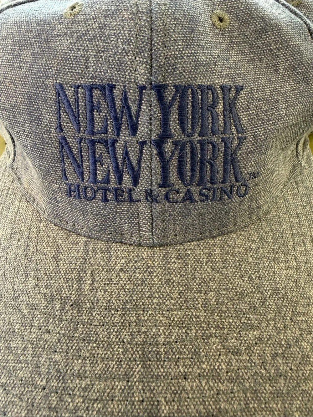 Vintage New York New York Hotel & Casino Blue Adjustable Strapback Baseball Cap